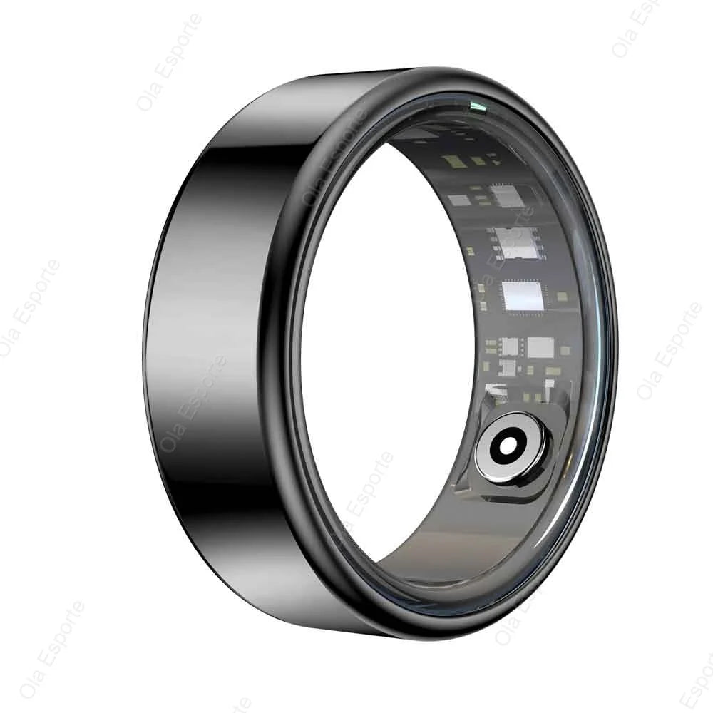 2025 New Smart Ring Men Women, Heart Rate Blood Oxygen and Sleep Monitor Smartring IP68 & 5ATM Waterproof, Multi-Sport Mode Ring