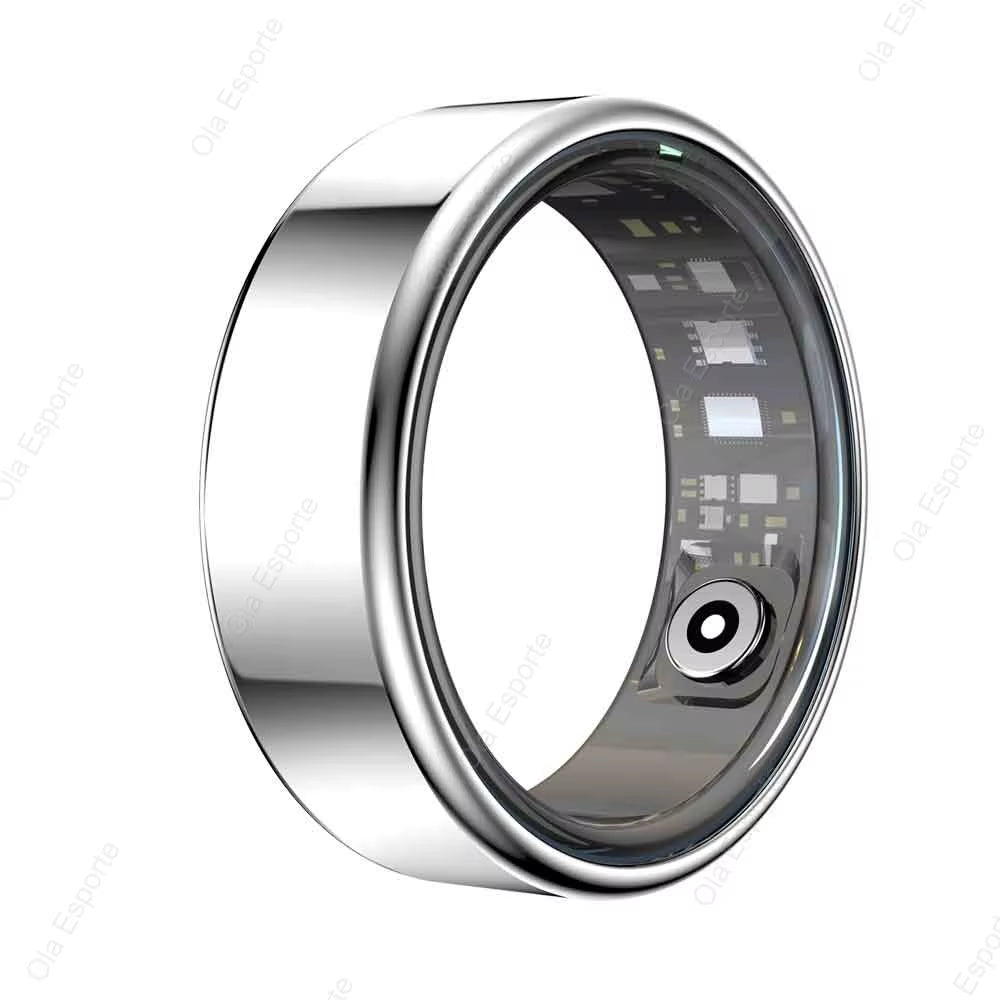 2025 New Smart Ring Men Women, Heart Rate Blood Oxygen and Sleep Monitor Smartring IP68 & 5ATM Waterproof, Multi-Sport Mode Ring