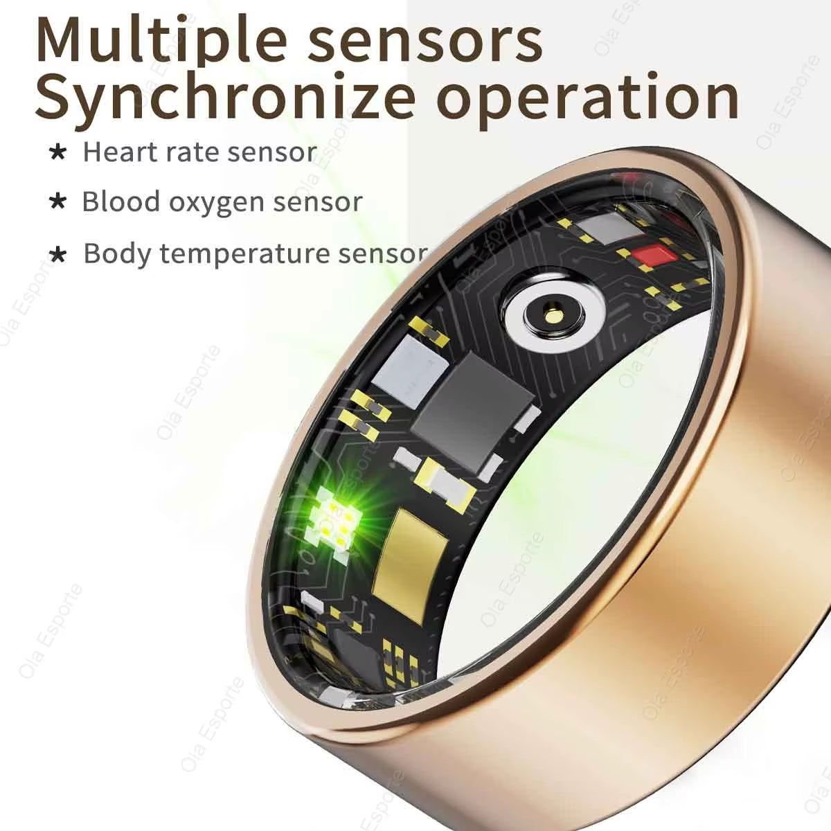 2025 New Smart Ring Men Women, Heart Rate Blood Oxygen and Sleep Monitor Smartring IP68 & 5ATM Waterproof, Multi-Sport Mode Ring